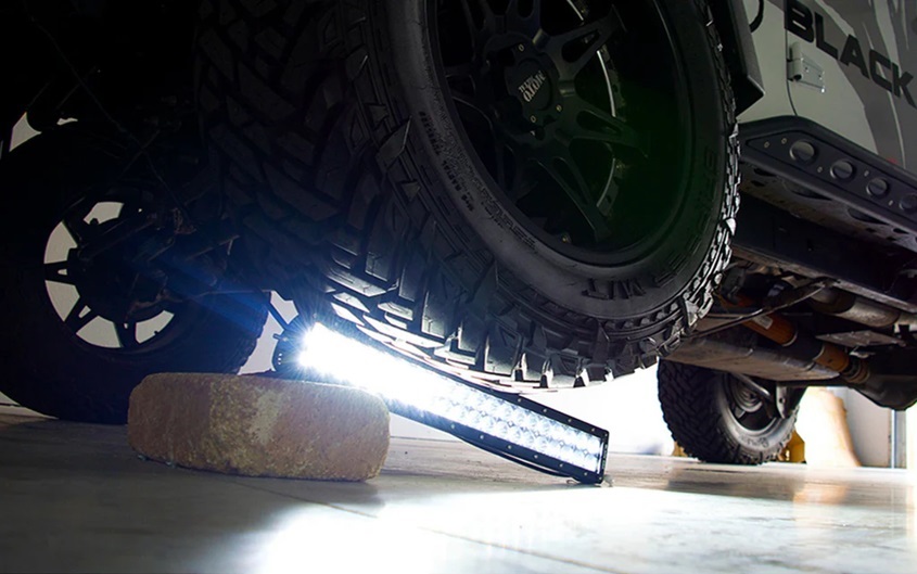 led light bar under a car 