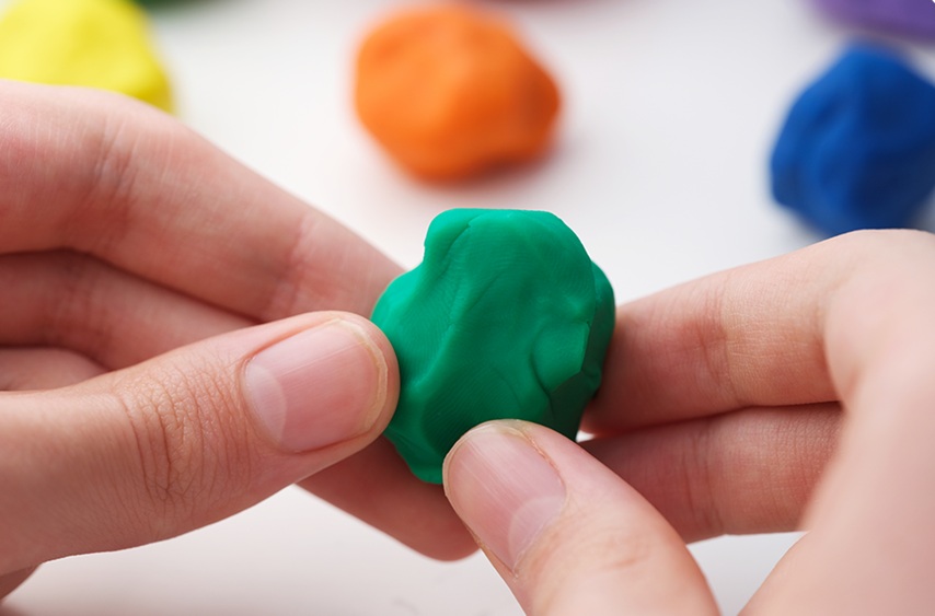 Various colors of modelling clay