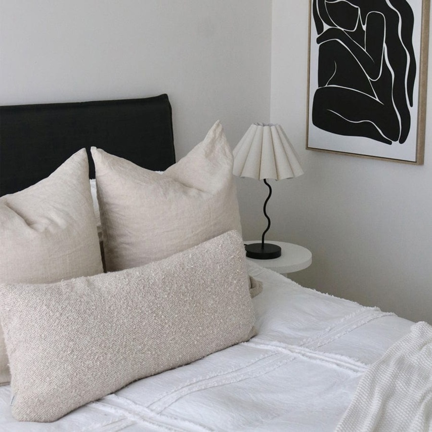 Juno Bedhead with Slipcover Queen Size Black
