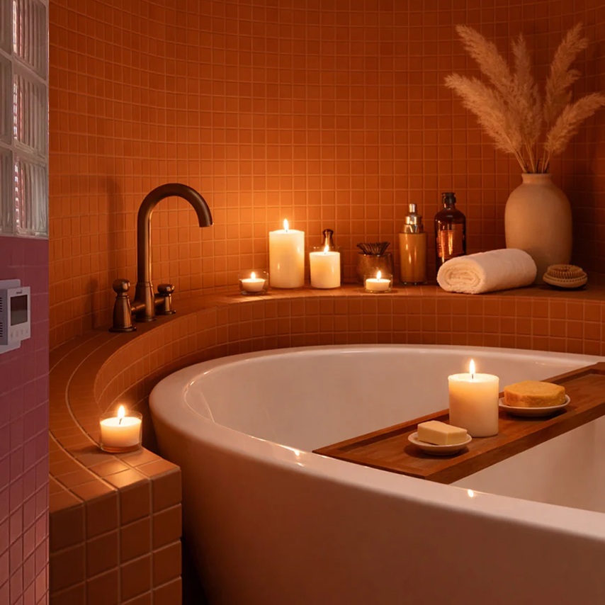 Cagliari Terracotta Full Bodied Porcelain Mosaic